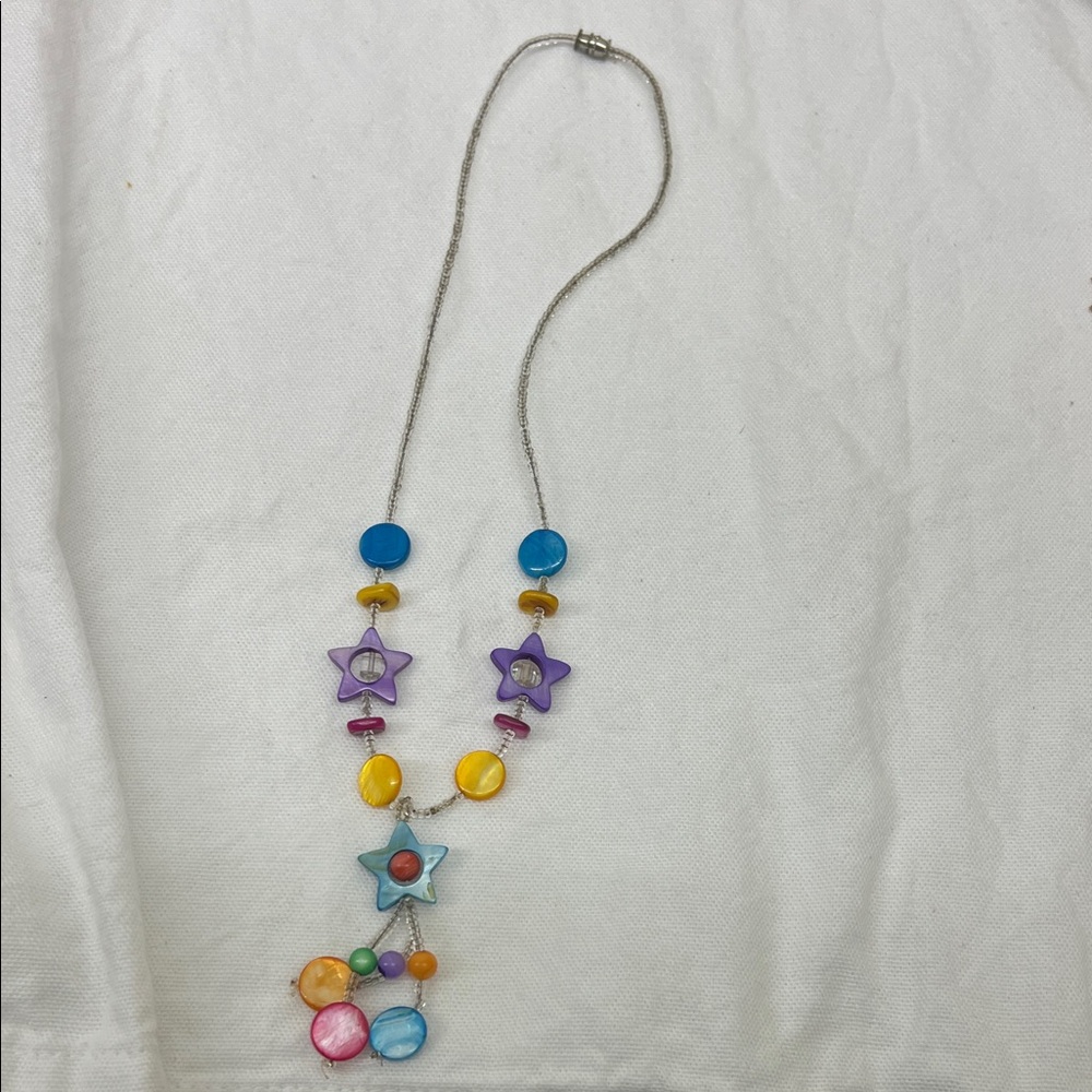 Hand carved artisanal Star and Bead Necklace
